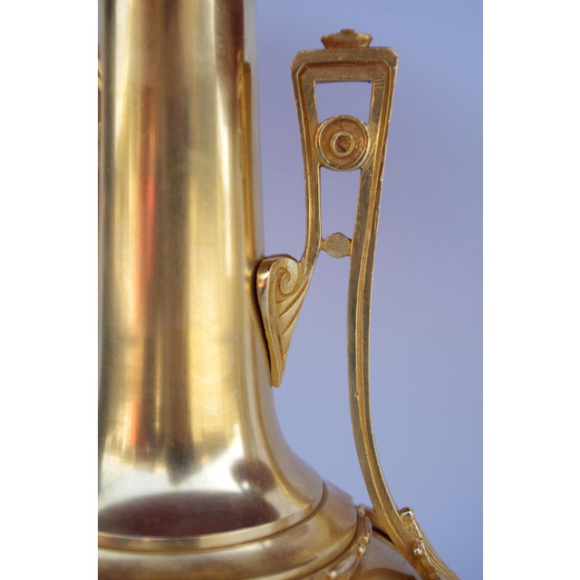 Gilt Brass and Bronze Bottle-Shaped Lamps, 1880s, Set of 2 For Sale - Image 3 of 5