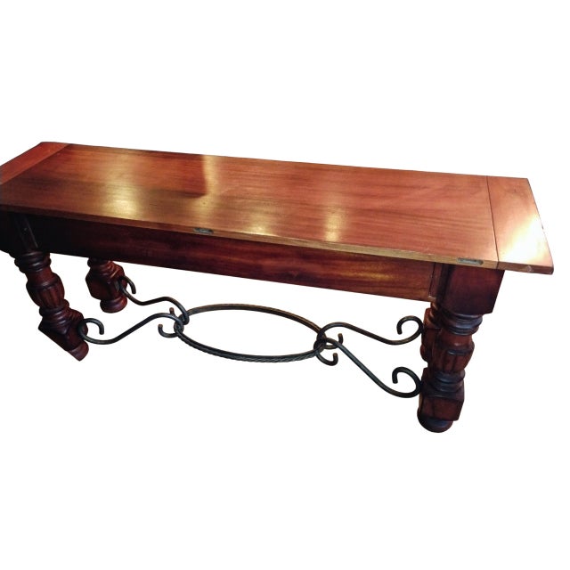 Hickory White Stunning Console Table by Hickory White Furniture Combines Timeless Spanish Colonial With Versatile Modern Utility. For Sale - Image 4 of 12