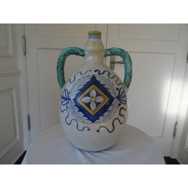 Italian 1970s Italian Deruta Pottery Jug or Vase For Sale - Image 3 of 4