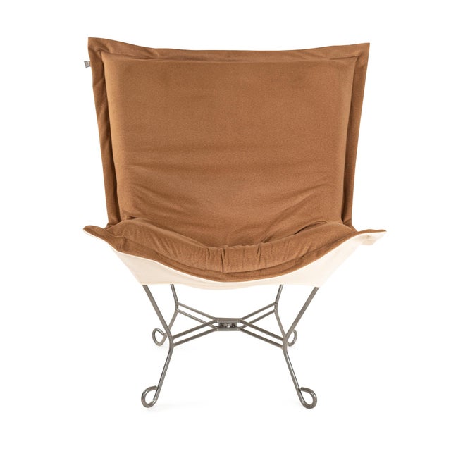 Kenneth Ludwig Chicago Puff Chair Complete Qivuit Brown For Sale - Image 4 of 7