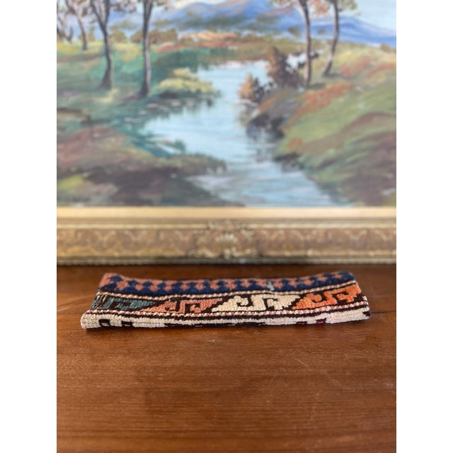 1970s Vintage Handwoven Kilim Textile Pencil/Tool Pouch With Geometric Tribal Motifs. For Sale - Image 5 of 6