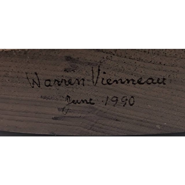 1990 Warren Vienneau Wood Carved and Lathed Ikebana Style Bud Vase For Sale - Image 11 of 11