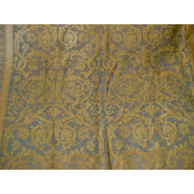 Vintage Mid 20th Century Fortuny Farnese Curtains Drapes - Pair For Sale - Image 6 of 13
