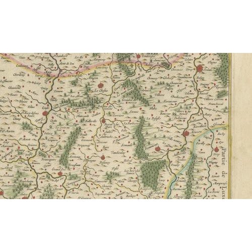Antique Map of Reims and Rethel from Blaeu, France, 1642 For Sale - Image 6 of 11