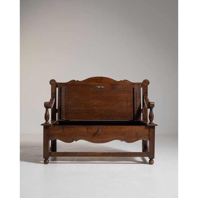 Mid 20th Century Mid 20th Century France Brown Wood Benches For Sale - Image 5 of 11