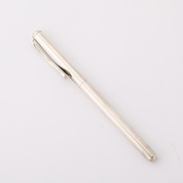 Modernist Sterling Silver Ballpoint Pen W/ Sculptural Clip Signed Tiffany & Co. For Sale In New York - Image 6 of 9