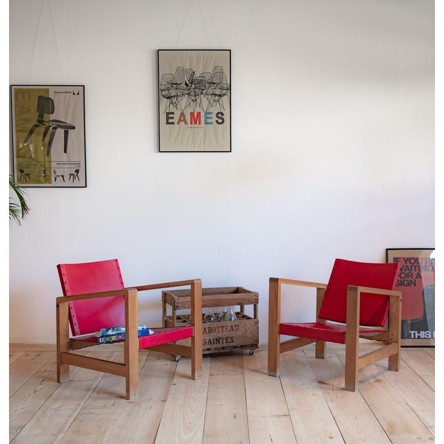 Textile Vintage Safari Lounge Chairs, 1950, Set of 2 For Sale - Image 7 of 7