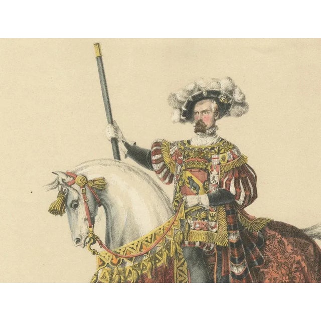 Heinrich Jenny, Bernese Stadthauptmann and His Retinue Grand Cavalcade 1853 Swiss Festival, 1855, Print For Sale - Image 3 of 10