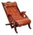 Art Deco Lounge Chair in Leather and Mahogany For Sale