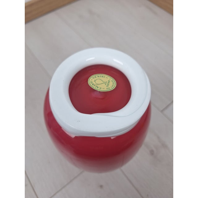 Venini Opalino Series Vase in Pink Murano Glass from Venini, 1990s For Sale - Image 4 of 9