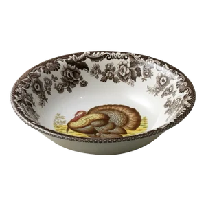 Spode Woodland Turkey Ascot Cereal Bowl 8"