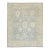 Modern Hand-Knotted Oushak Style Wool Area Rug in Soft Blue, Ivory & Terracota For Sale