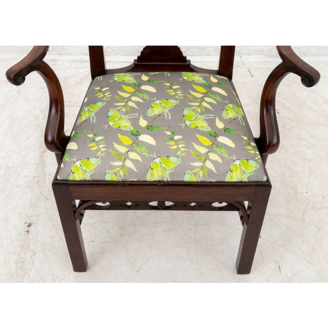 English George III Mahogany Open Armchair For Sale - Image 3 of 8