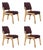 Arches II Dining Chairs in Oak and Bouclé from Insidherland, Set of 4 For Sale