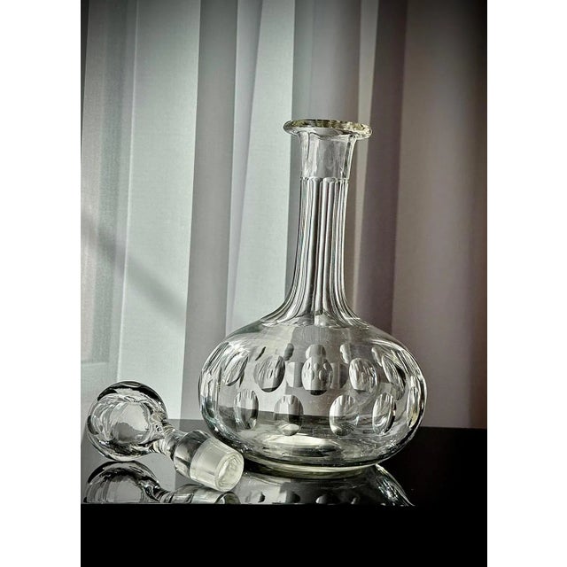 Victorian Shaft and Globe Glass Decanter, England, 1880 For Sale - Image 10 of 16