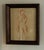 Vintage abstract figural sepia drawing, behind glass, in vintage wood frame. Great looking abstract drawing.
