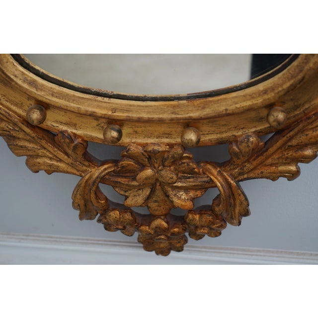 Gold Vintage Italian Gold Frame Decorator Mirror For Sale - Image 8 of 11