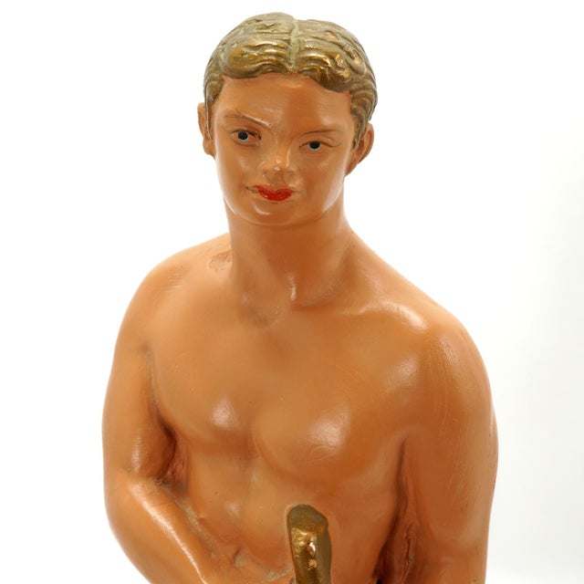 Textile Pair Vintage Alexander Backer Abco Harvester Statues For Sale - Image 7 of 15