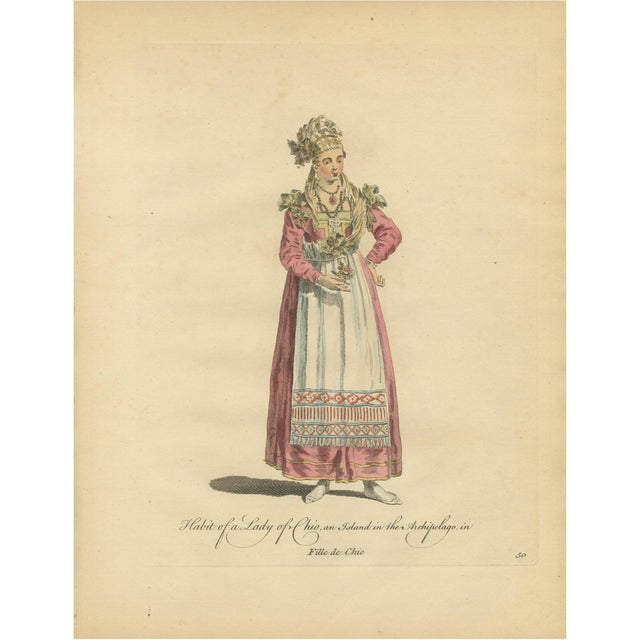 Jefferys, Lady of Chio Greek Island Dress, 1749, Print For Sale