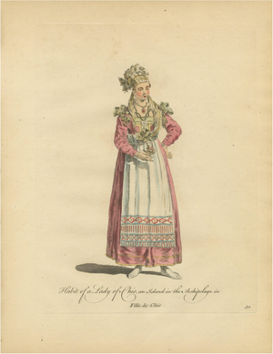 Jefferys, Lady of Chio Greek Island Dress, 1749, Print