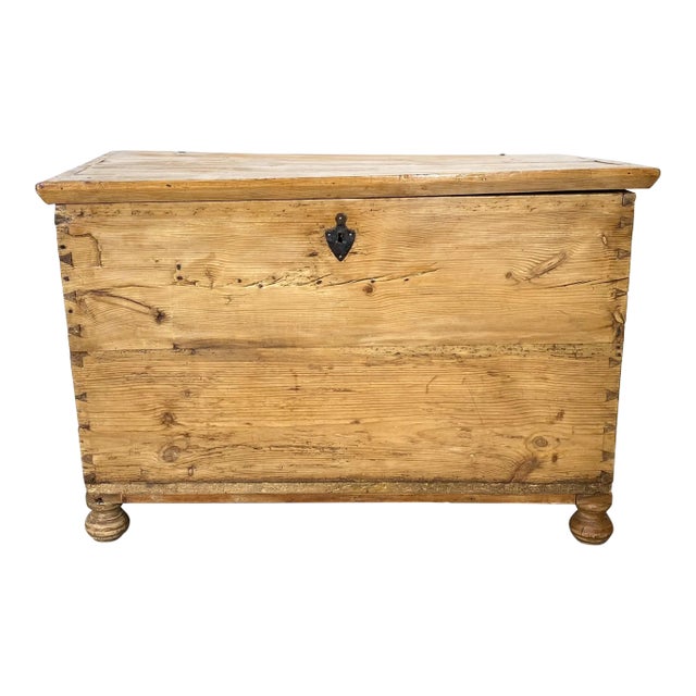 19th Century German Pine Chest For Sale
