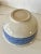 Vintage Earthenware Glazed Blue and White Serving Bowl For Sale In Greenville, SC - Image 6 of 9