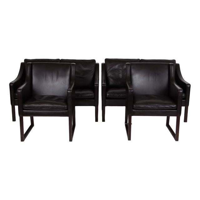 Models 2208 and 3246 Living Room by Børge Mogensen for Fredericia, 2004, Set of 4 For Sale