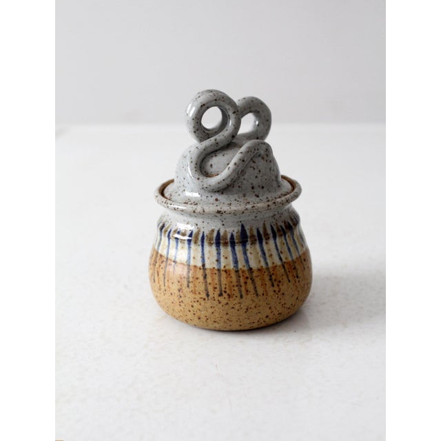 Vintage Studio Pottery Jar For Sale - Image 4 of 11
