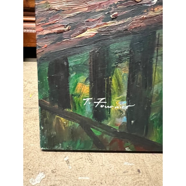Figurative Vintage Postmodern Figurative Oil Painting of Two Women – Tarkay Style For Sale - Image 3 of 6