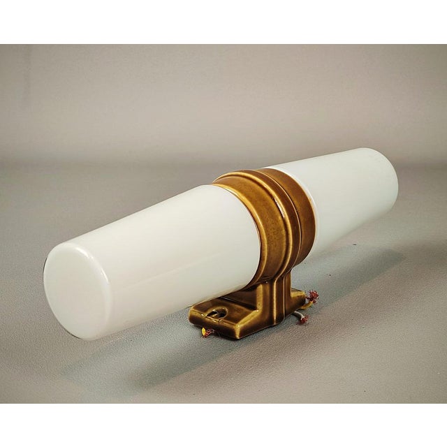 Mid-Century Modern Porcelain Bathroom Wall Light by Sigvard Bernadotte for Ifo, 1950s For Sale - Image 3 of 9