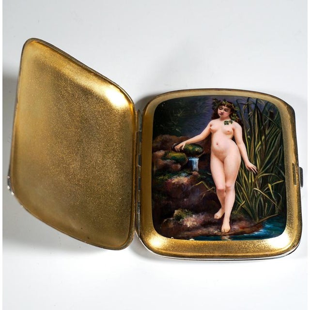Art Nouveau Silver Cigarette Case, 1890s For Sale - Image 4 of 10