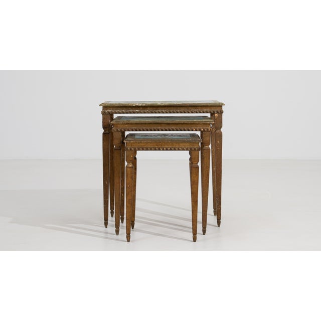 Set of 3 Italian Florentine Nesting Tables, Circa 1960 For Sale - Image 13 of 14