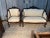 Early 20th Century Antique Victorian Style Carved Walnut Parlor Set, Loveseat and Lounge Chair For Sale - Image 4 of 13