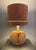 Mid-Century Terracotta Suede Table Lamp. 1970s For Sale - Image 11 of 13
