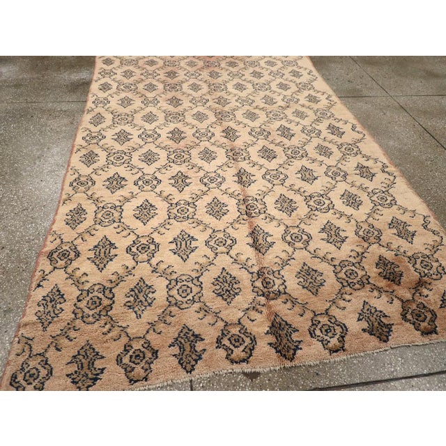 Navy Blue Galerie Shabab Collection Mid-20th Century Turkish Anatolian Accent Rug For Sale - Image 8 of 10