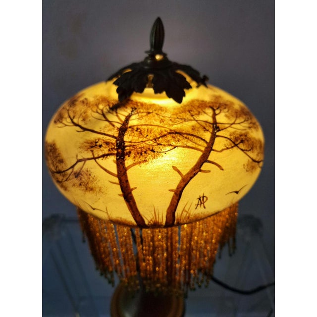 Antique Art Nouveau Bronze Table Lamp, 1920s For Sale - Image 13 of 17