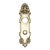Antique 10.75 In. Victorian Polished Brass Entry Door Back Plate For Sale