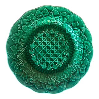 Wedgwood Majolica Wall Plate English ,C. 1884 For Sale