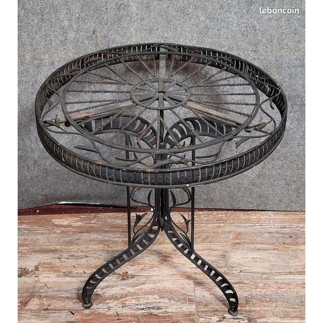 Side Table in Patinated Iron For Sale - Image 6 of 6