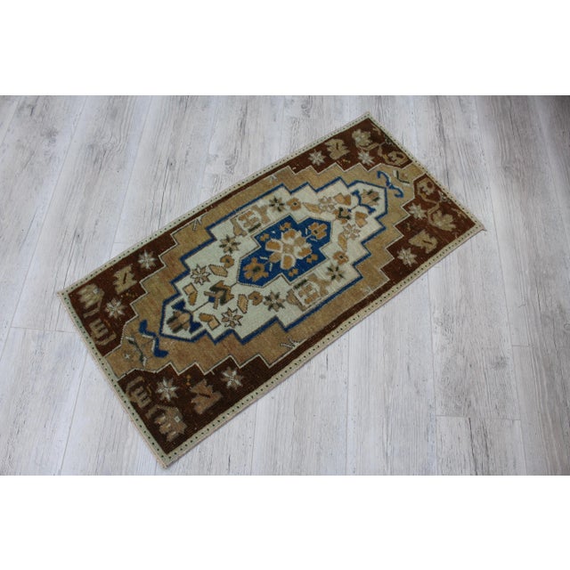 This gorgeous hand knotted traditional Vintage Turkish Anatolian area rug is approximately 60 years old in excellent...