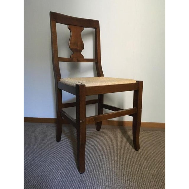 Rustic Walnut Chairs, Italy, 1970s, Set of 6 For Sale - Image 10 of 16