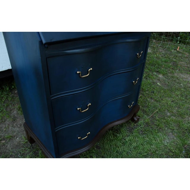 1920s Antique Secretary Desk Hutch For Sale - Image 6 of 8