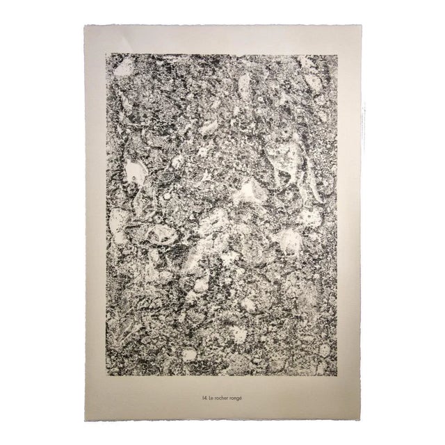 Le Rocher Rougé is an original B/W lithograph realized by the French founder of Art Brut, Jean Dubuffet Very good...