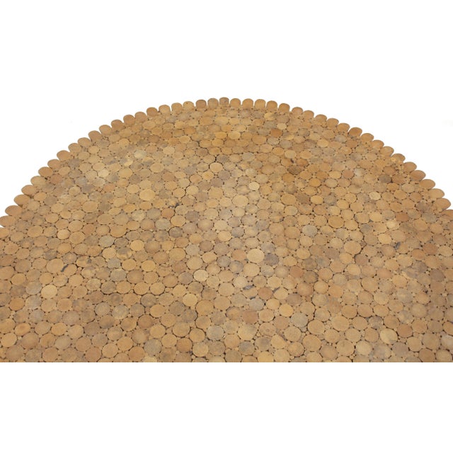 Round Wheat Bamboo Sheaf Base Coffee Table Mid-Century Modern McGuire For Sale - Image 9 of 12