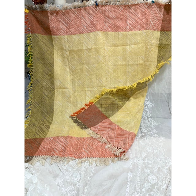 1970s Vintage Handcrafted Wool Blanket, Poland For Sale - Image 5 of 12