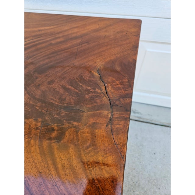 Crotch Mahogany Georgian Spider Leg Side Table With Drawer For Sale - Image 11 of 11