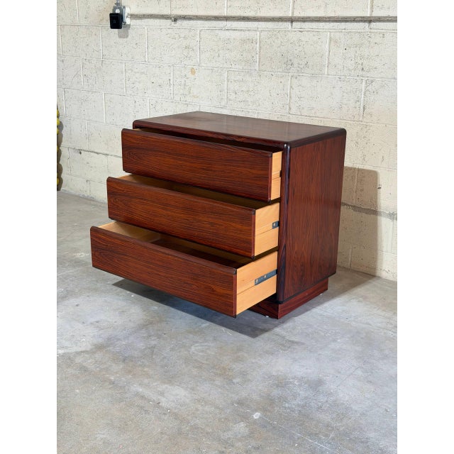 Wood Danish Mid Century Modern Rosewood Small Dresser Cabinet by Brouer For Sale - Image 7 of 10