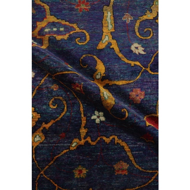Textile Contemporary Persian Style Floral Natural Silk Rug by Rug & Kilim, India For Sale - Image 7 of 10
