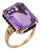 Vintage 10.80 Carat Amethyst 10k Yellow Gold Ring, Size 7.25 For Sale