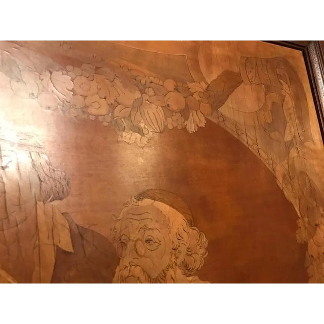 Large Inlaid Wood Mural by W. V. Naive Art For Sale - Image 11 of 12